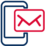 smartphone with email icon