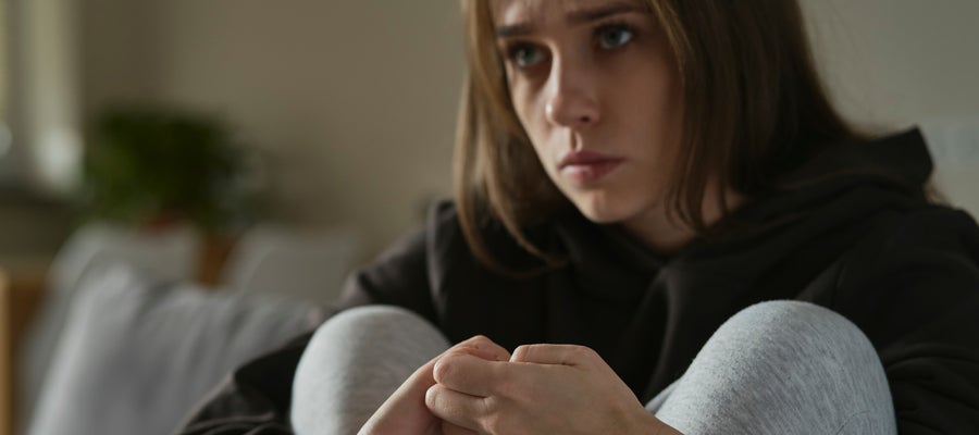 Troubled young woman